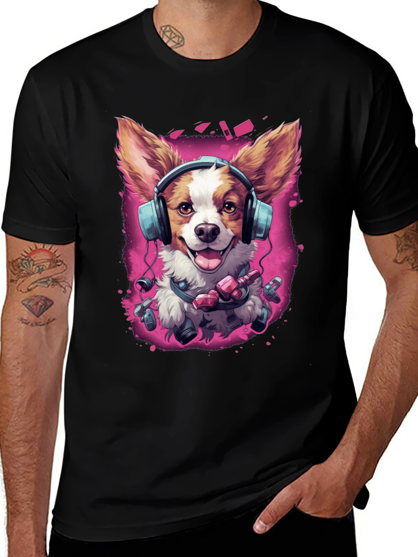 Camiseta Perro DJ Divertida y Moderna
