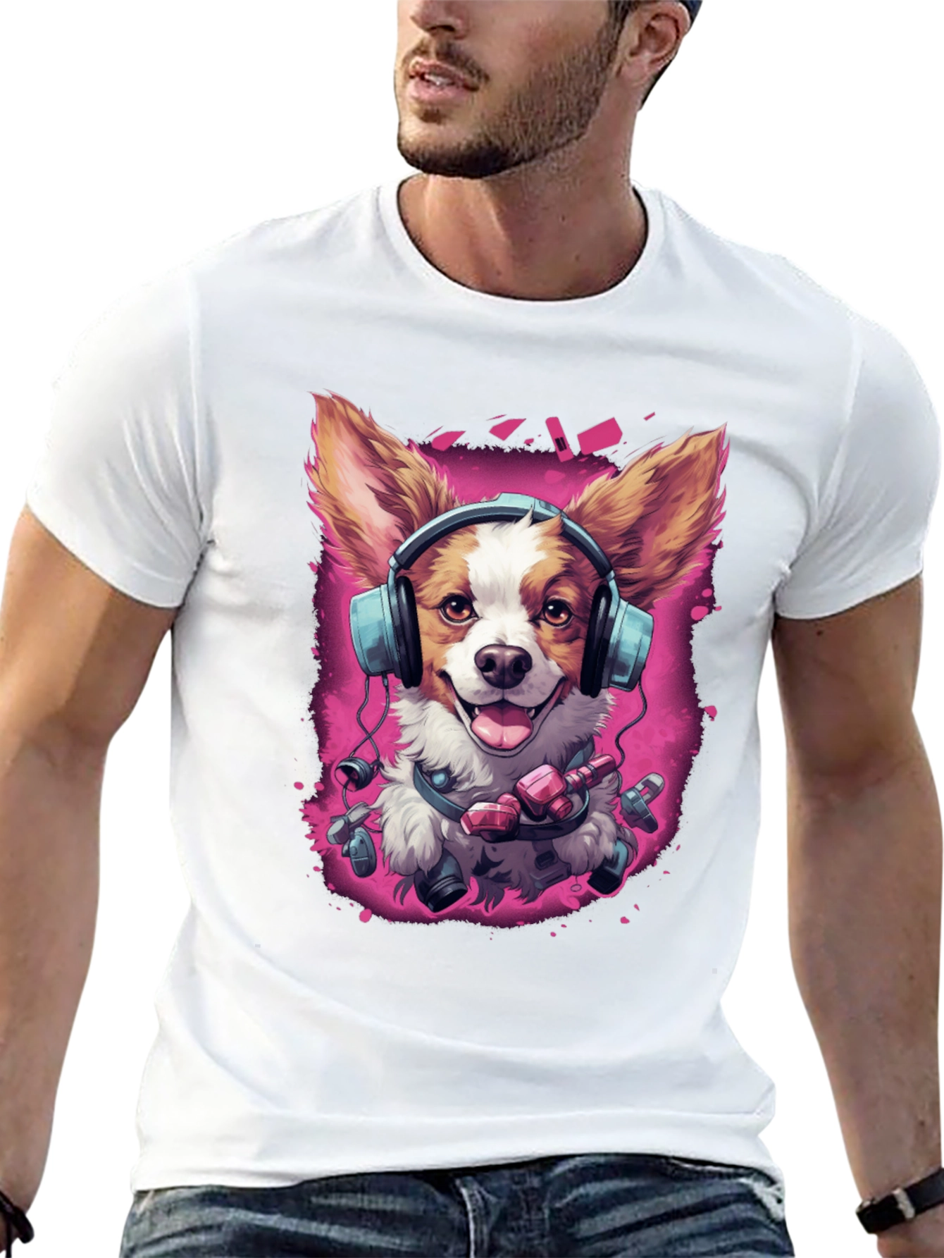 Camiseta Perro DJ Divertida y Moderna