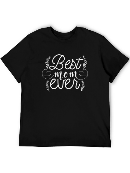 Camiseta Negra Best Mom Ever para Hombre