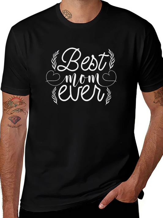 Camiseta Negra Best Mom Ever para Hombre