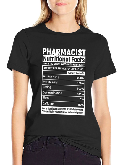 Camiseta Farmacéutico Hechos Nutricionales