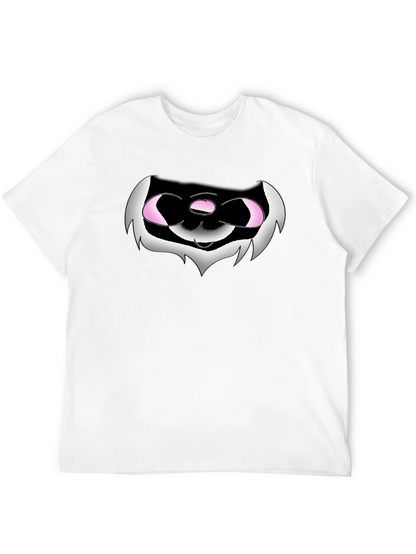 Camiseta Negra con Diseño Gráfico Abstracto