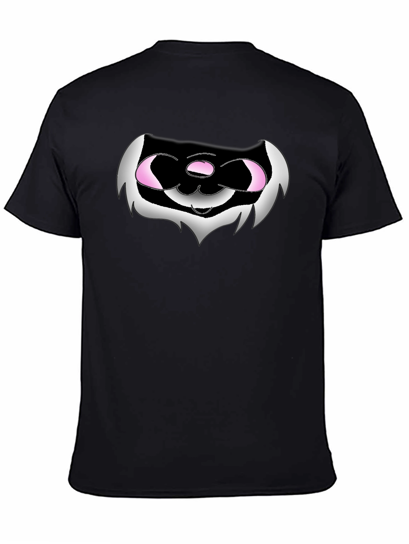 Camiseta Negra con Diseño Gráfico Abstracto