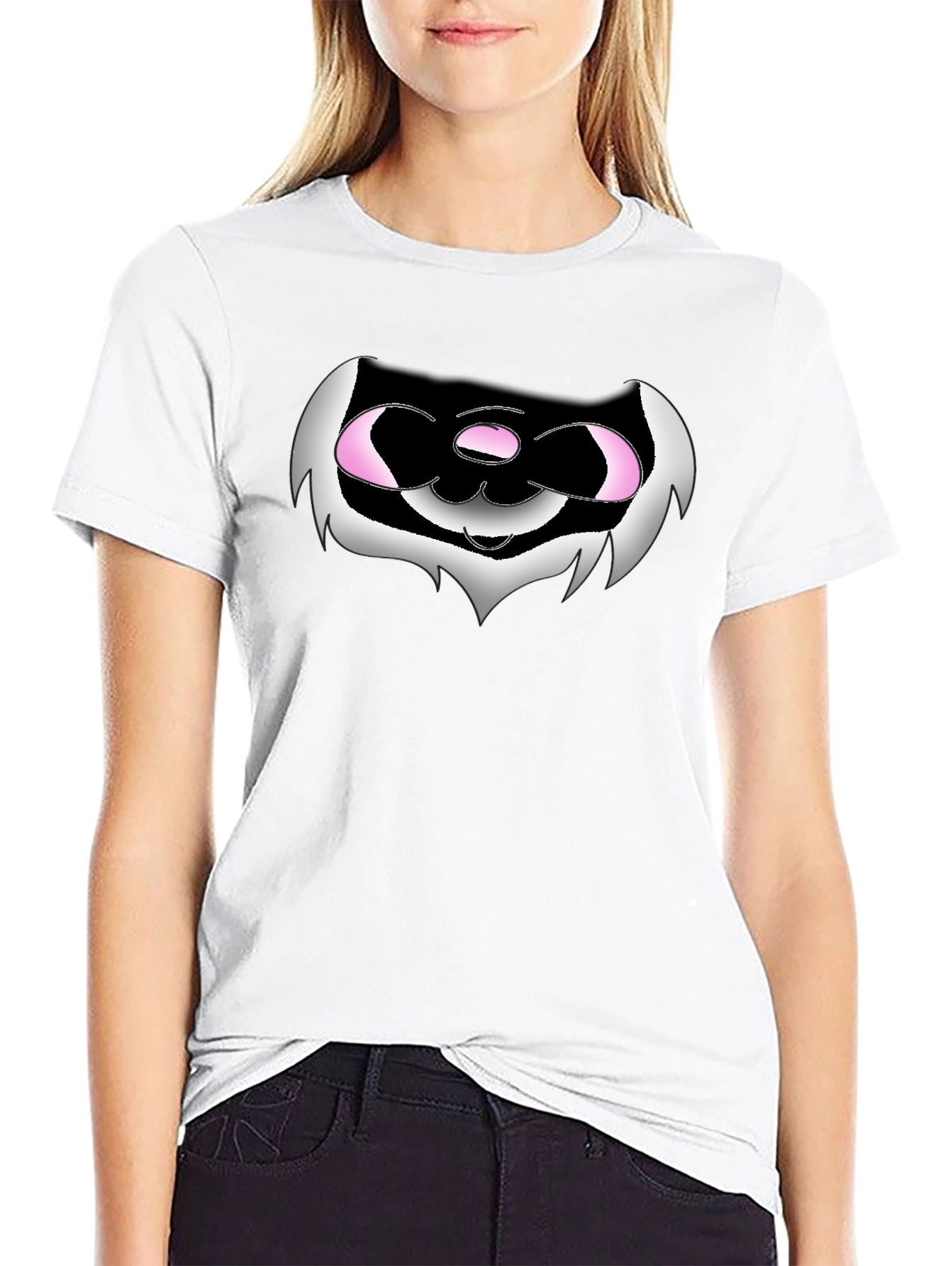 Camiseta Negra con Diseño Gráfico Abstracto