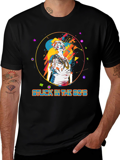Camiseta Hombre: Stuck in the 80s