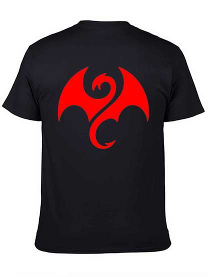 Camiseta Hombre Dragón Rojo Estilo Casual