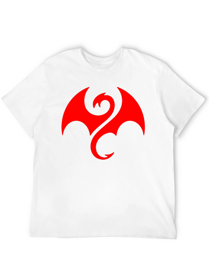 Camiseta Hombre Dragón Rojo Estilo Casual
