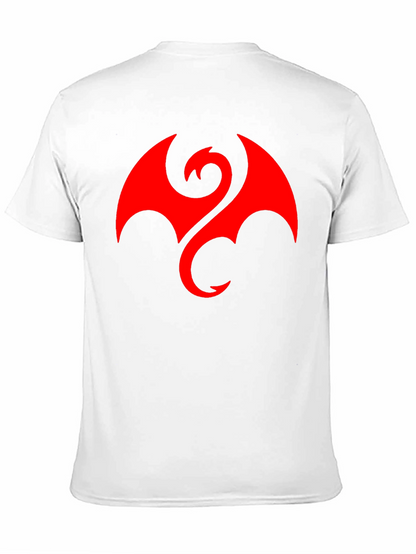 Camiseta Hombre Dragón Rojo Estilo Casual