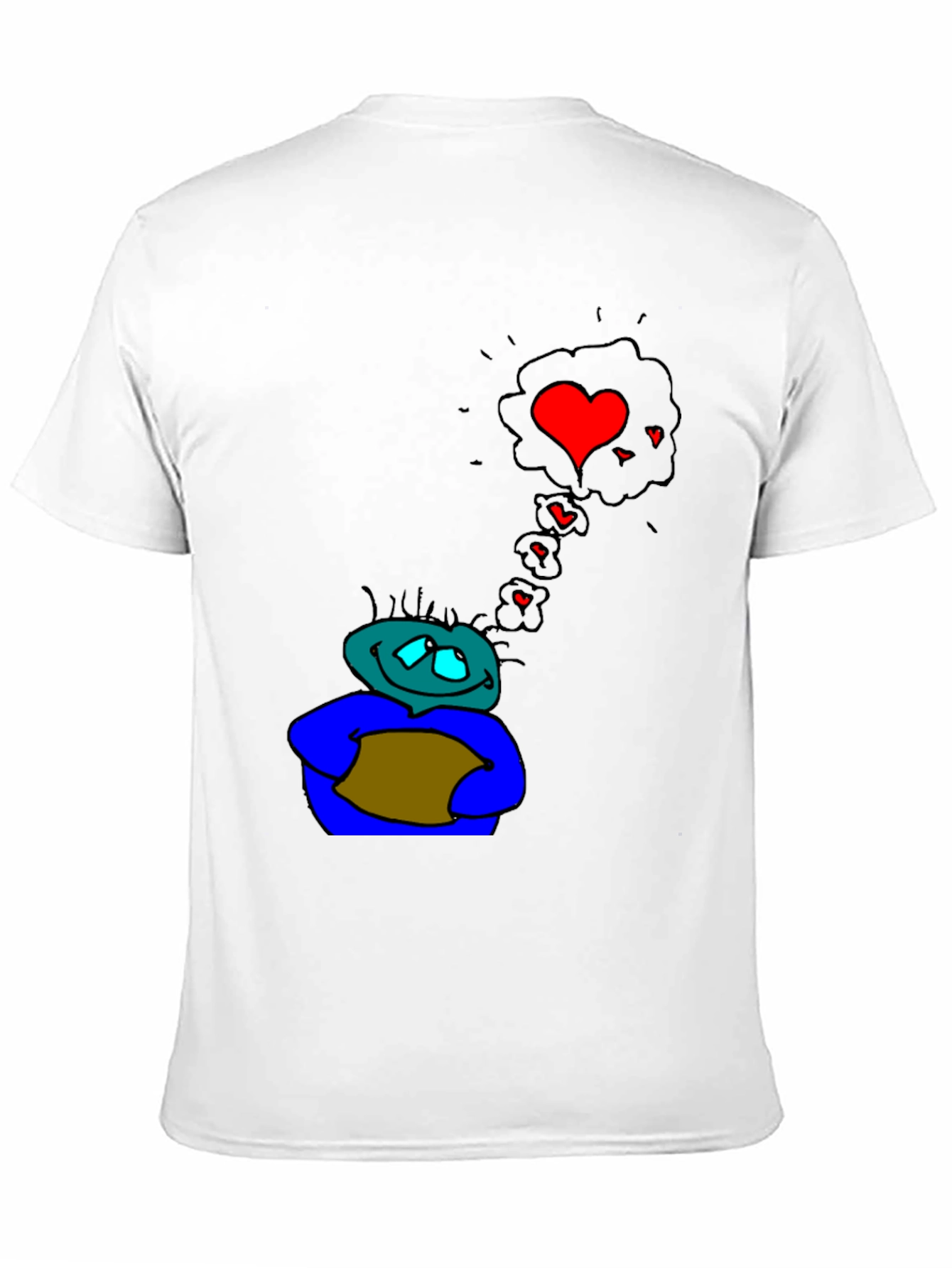 Camiseta Negra Hombre Dibujo Enamorado