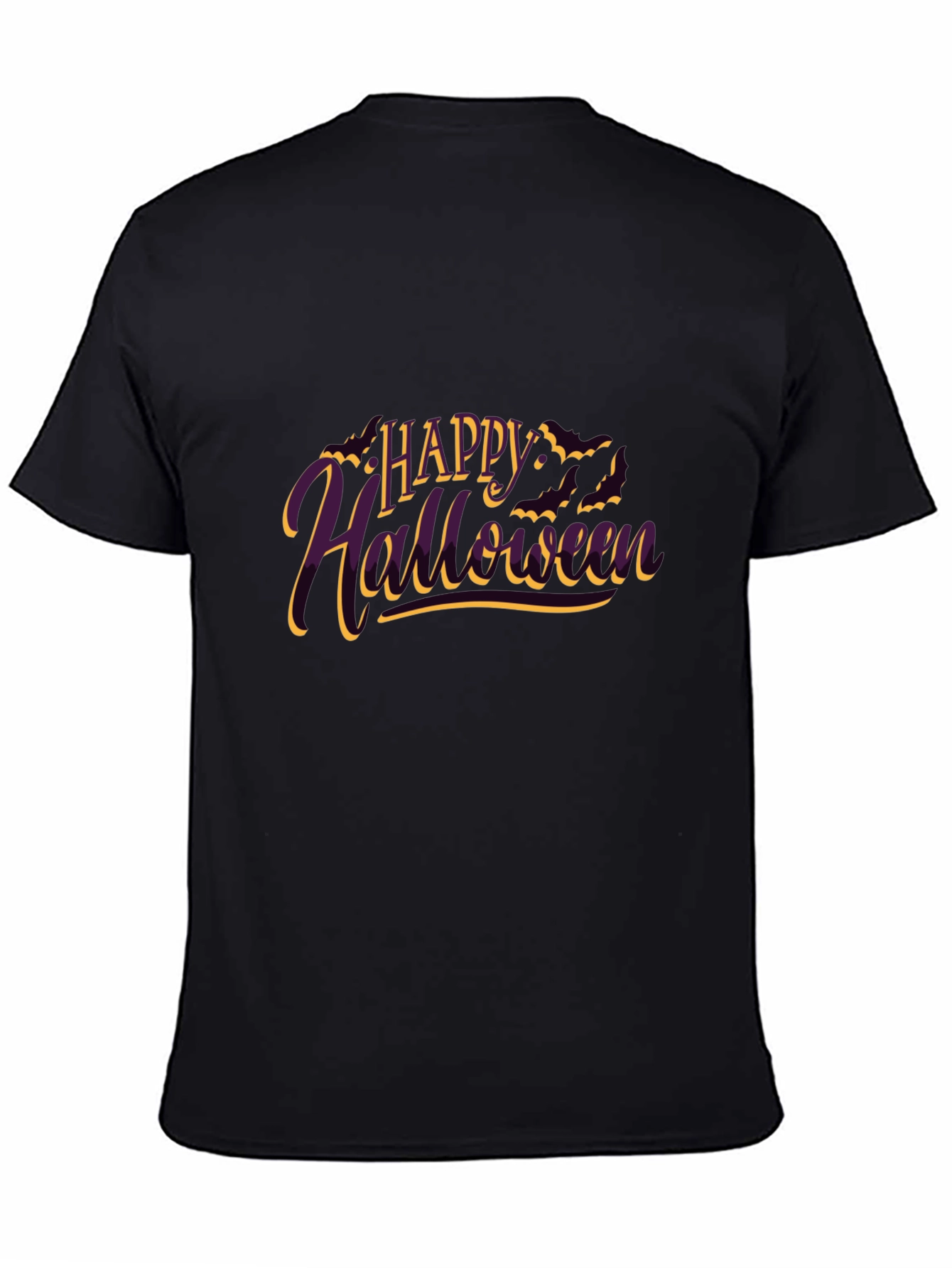 Camiseta Negra Feliz Halloween para Hombre