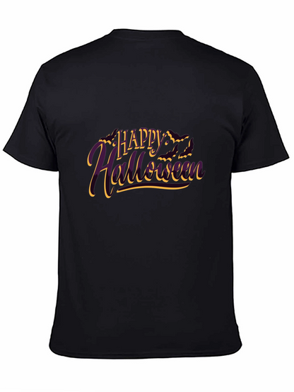 Camiseta Negra Feliz Halloween para Hombre