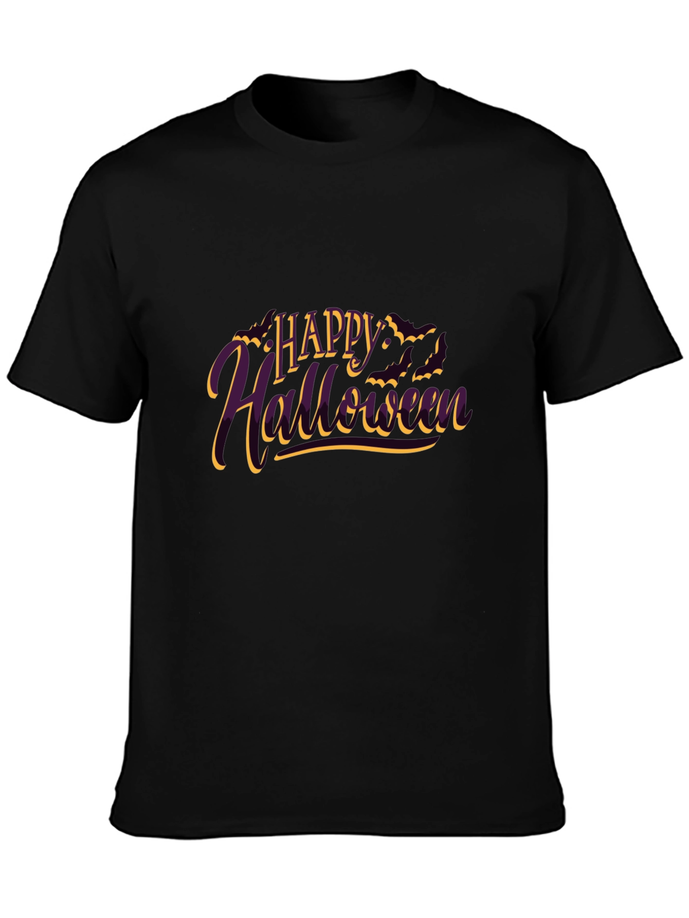 Camiseta Negra Feliz Halloween para Hombre