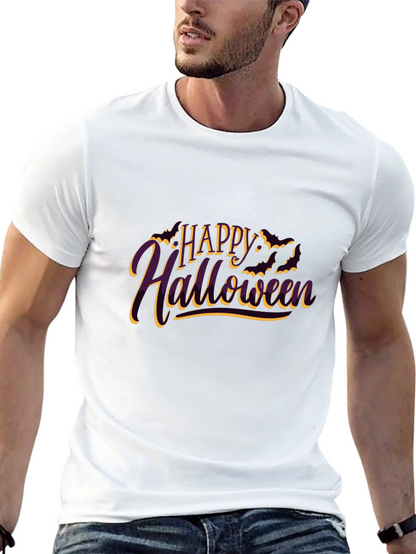 Camiseta Negra Feliz Halloween para Hombre
