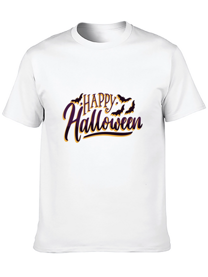 Camiseta Negra Feliz Halloween para Hombre