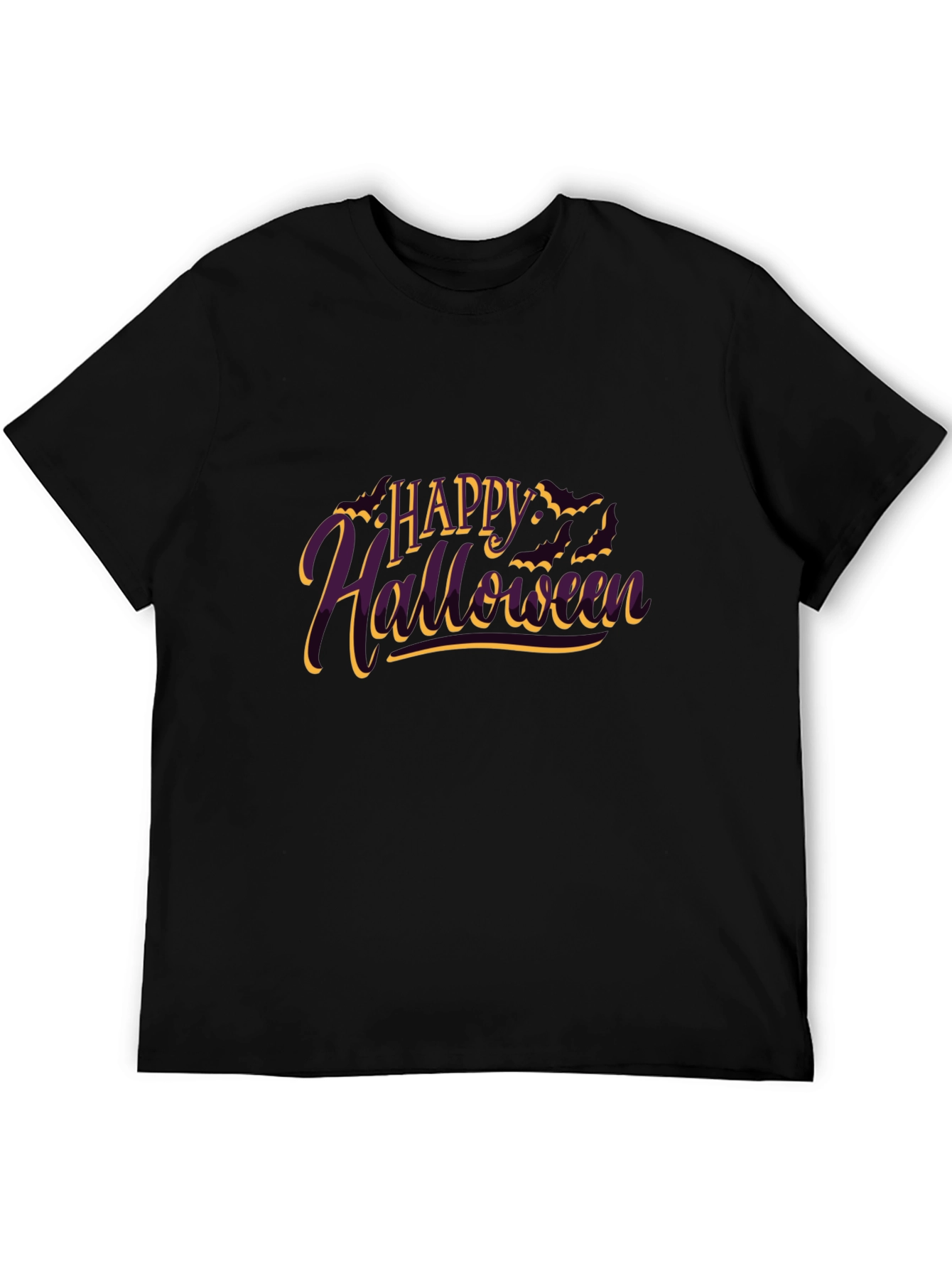 Camiseta Negra Feliz Halloween para Hombre