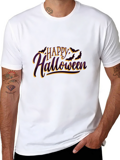 Camiseta Negra Feliz Halloween para Hombre