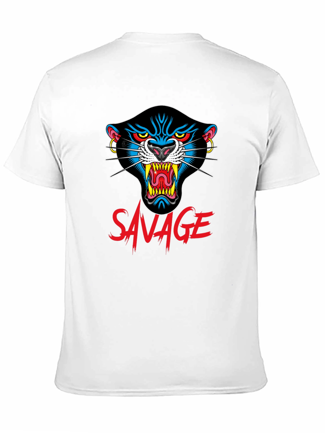 Camiseta Negra Savage con Diseño de Pantera