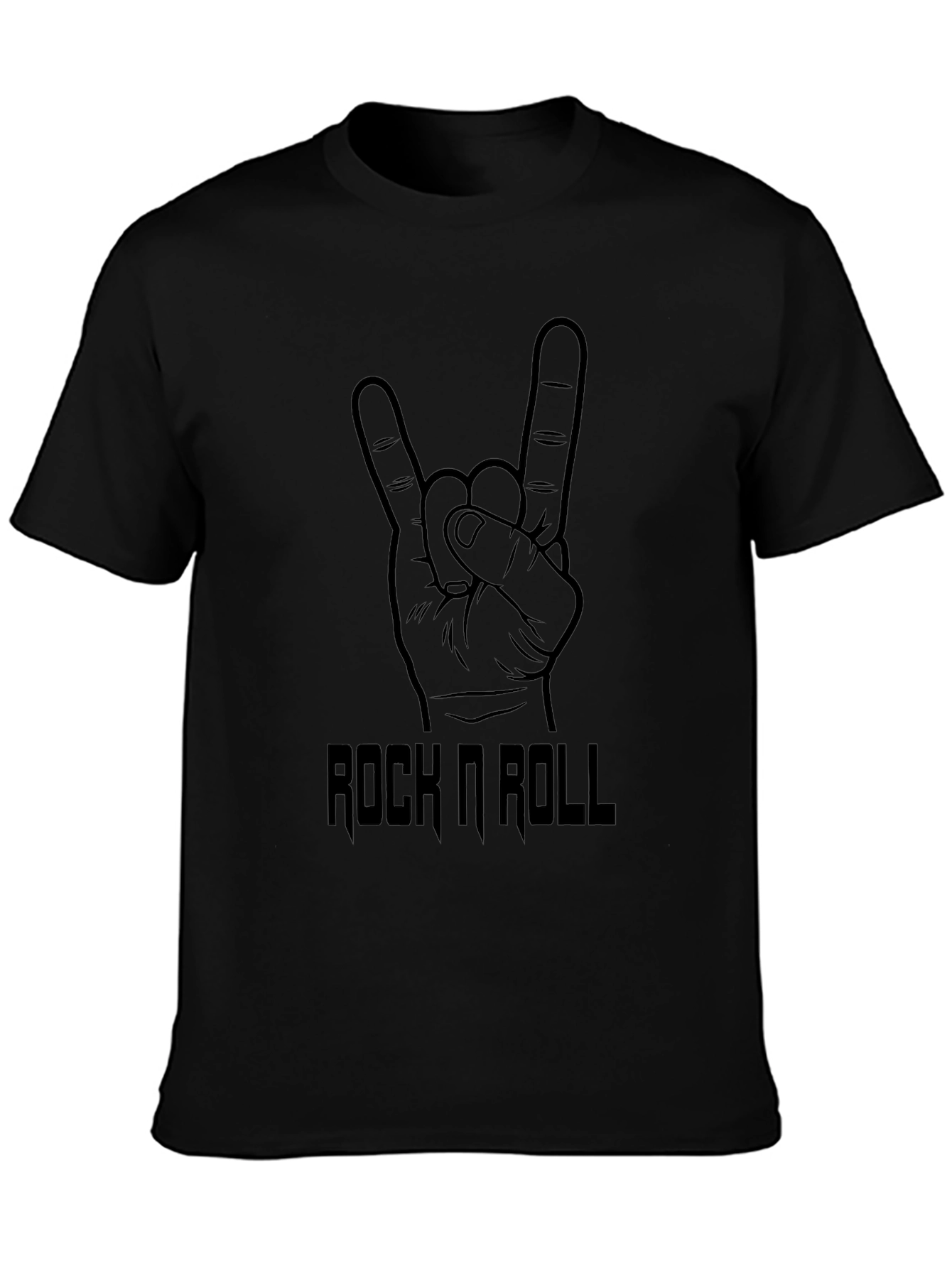 Camiseta Negra Rock n Roll