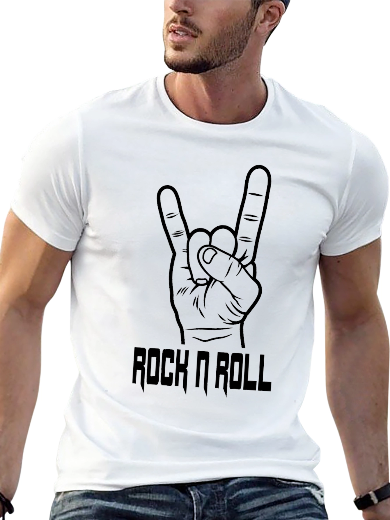 Camiseta Negra Rock n Roll