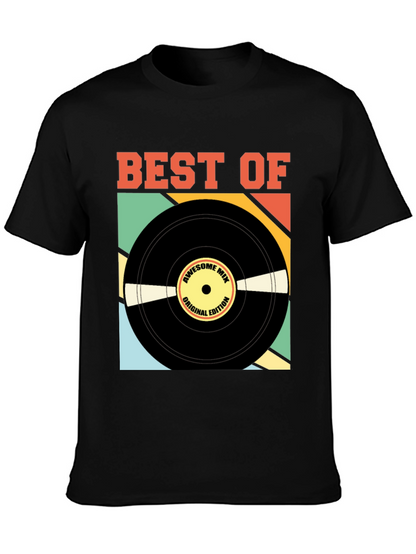 Camiseta Negra Best Of Edición Vinilo Retro