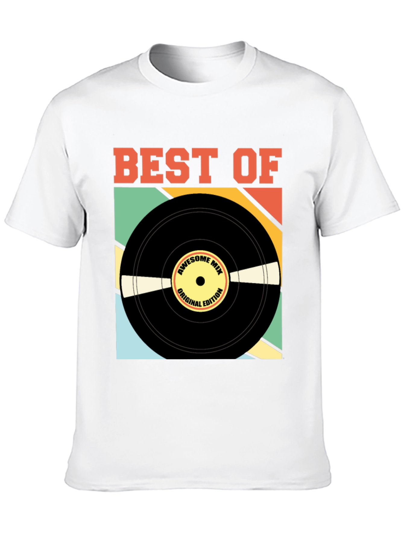 Camiseta Negra Best Of Edición Vinilo Retro