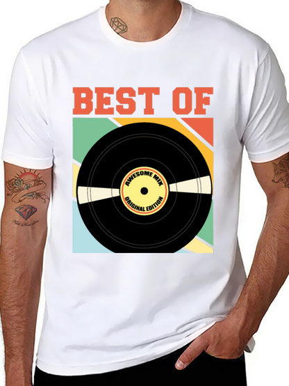 Camiseta Negra Best Of Edición Vinilo Retro