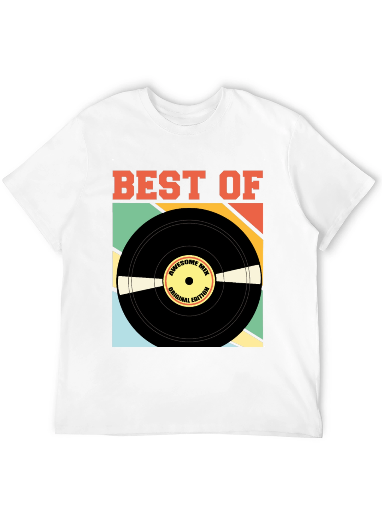 Camiseta Negra Best Of Edición Vinilo Retro
