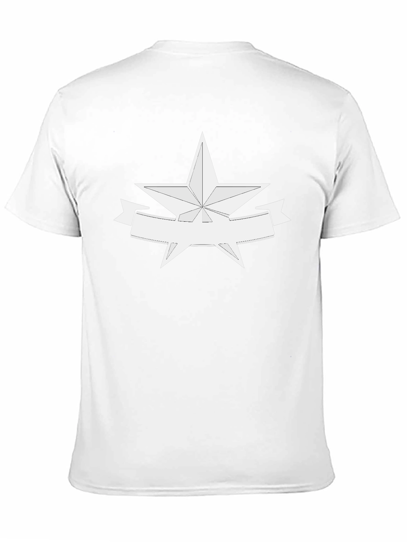 Camiseta Negra con Estrella y Banda Personalizable