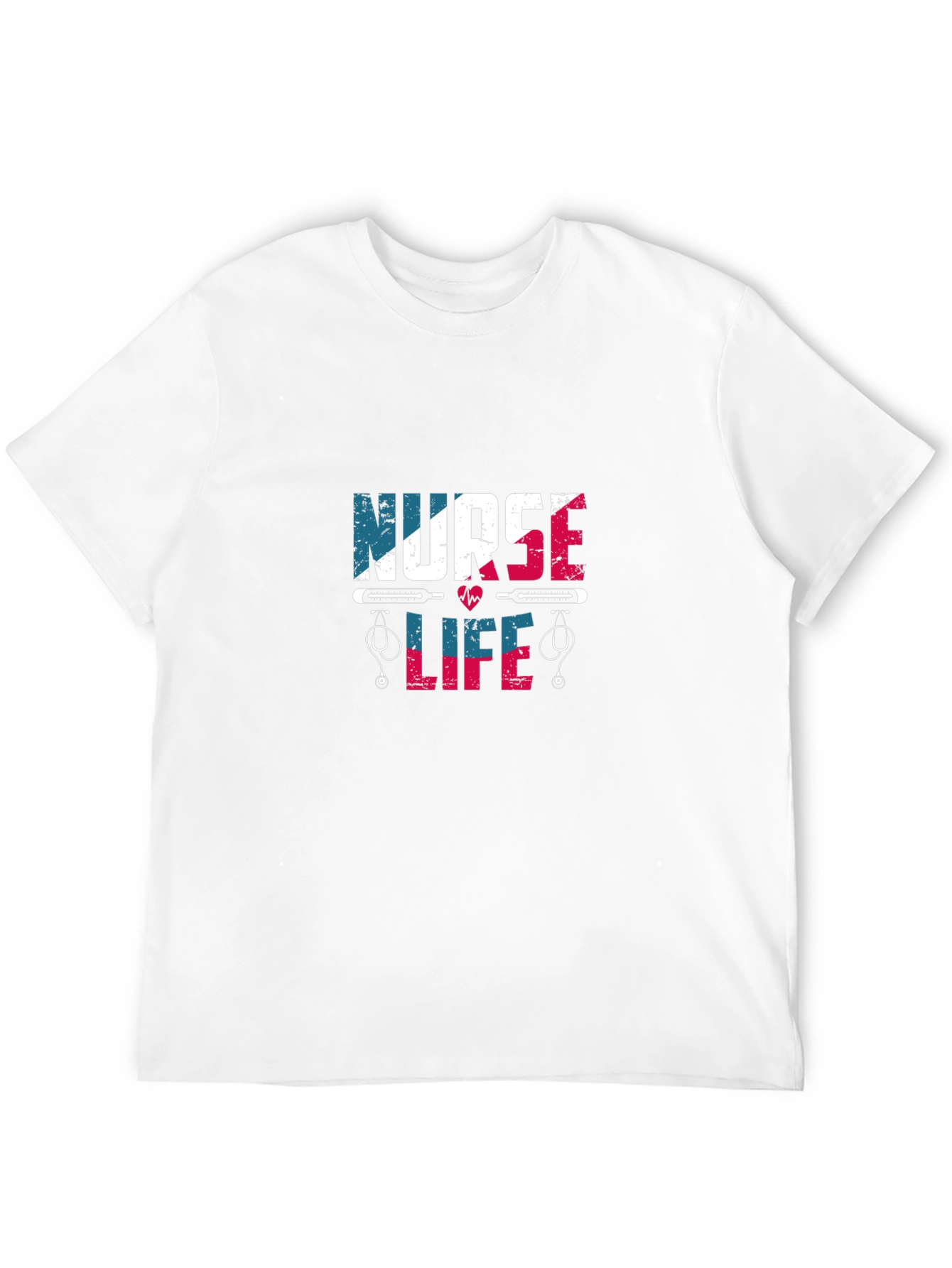 Camiseta Negra Nurse Life Diseño Patriótico