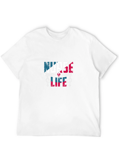 Camiseta Negra Nurse Life Diseño Patriótico