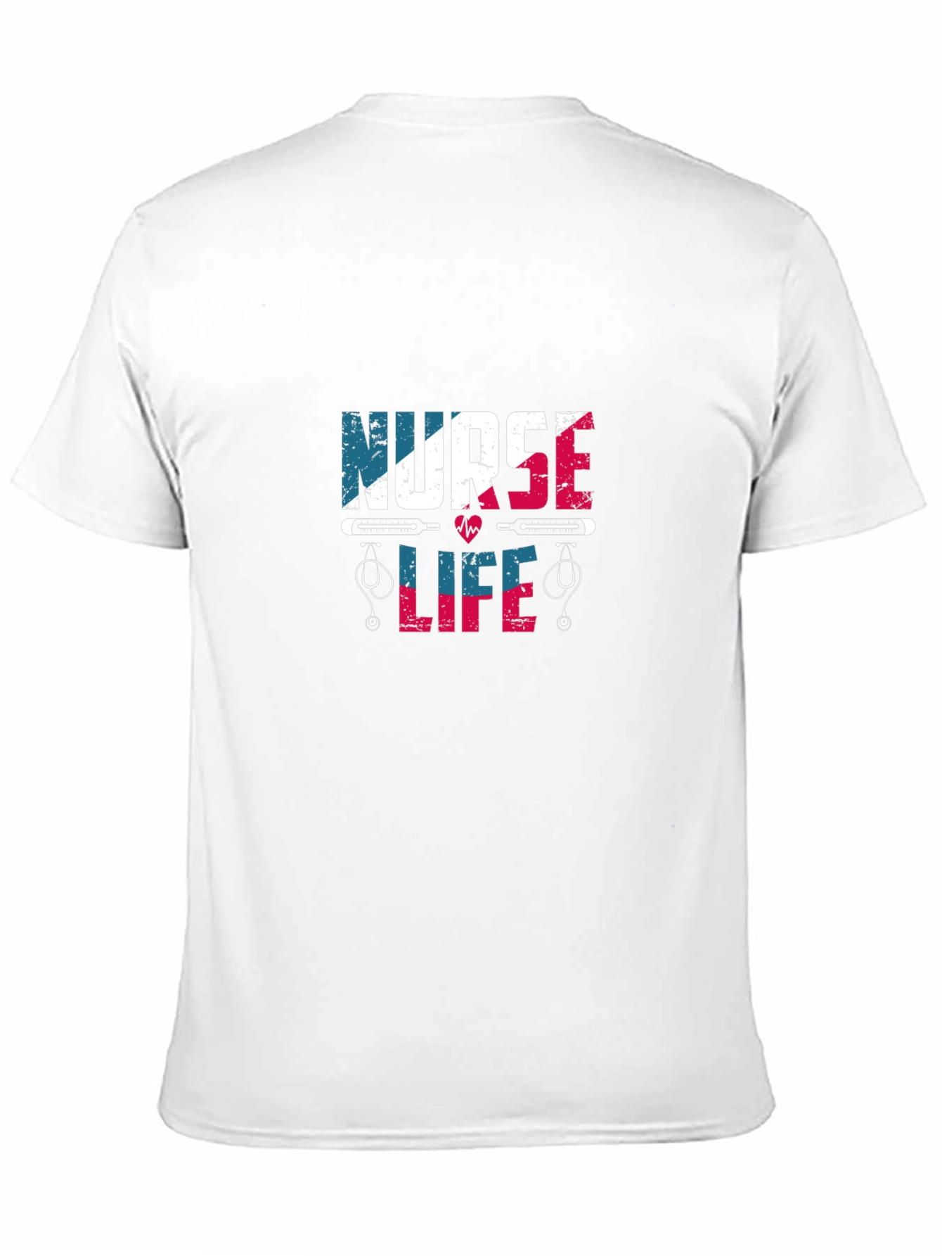 Camiseta Negra Nurse Life Diseño Patriótico