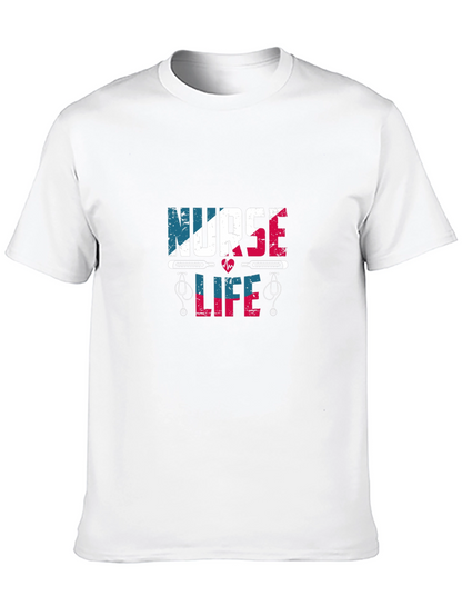 Camiseta Negra Nurse Life Diseño Patriótico