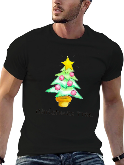 Camiseta Navideña Árbol con Estrella
