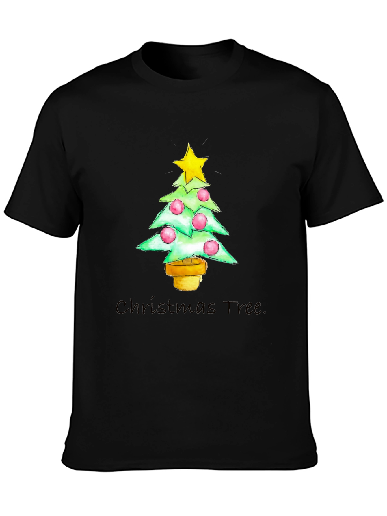 Camiseta Navideña Árbol con Estrella