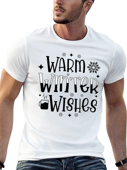Camiseta Negra Cálidos Deseos de Invierno