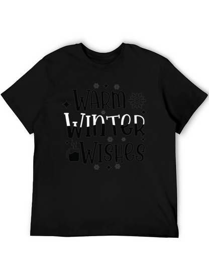 Camiseta Negra Cálidos Deseos de Invierno