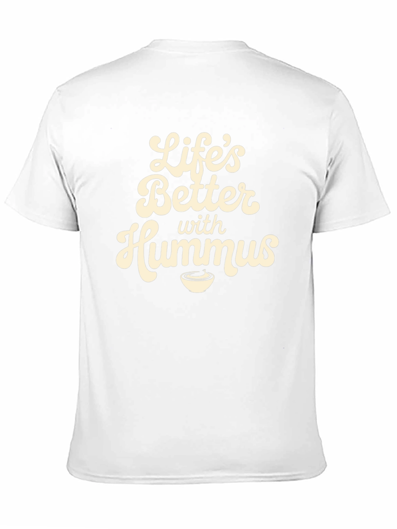 Camiseta Negra con Diseño Lifes Better with Hummus