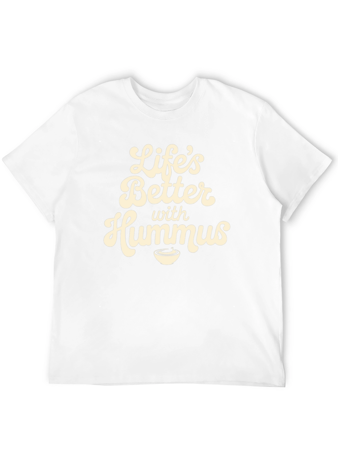 Camiseta Negra con Diseño Lifes Better with Hummus