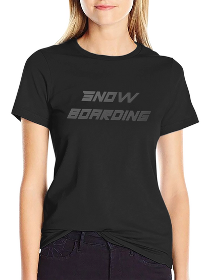 Camiseta Negra Snowboarding - Estilo Casual