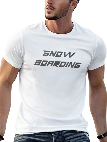 Camiseta Negra Snowboarding - Estilo Casual