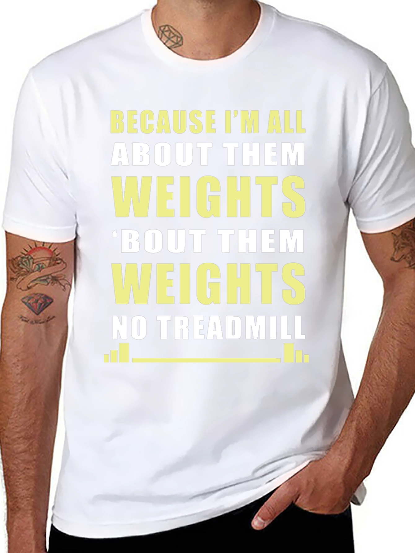 Camiseta Gym Weights Divertida