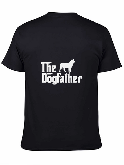 Camiseta Negra The Dogfather para Amantes de Perros