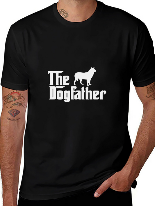 Camiseta Negra The Dogfather para Amantes de Perros