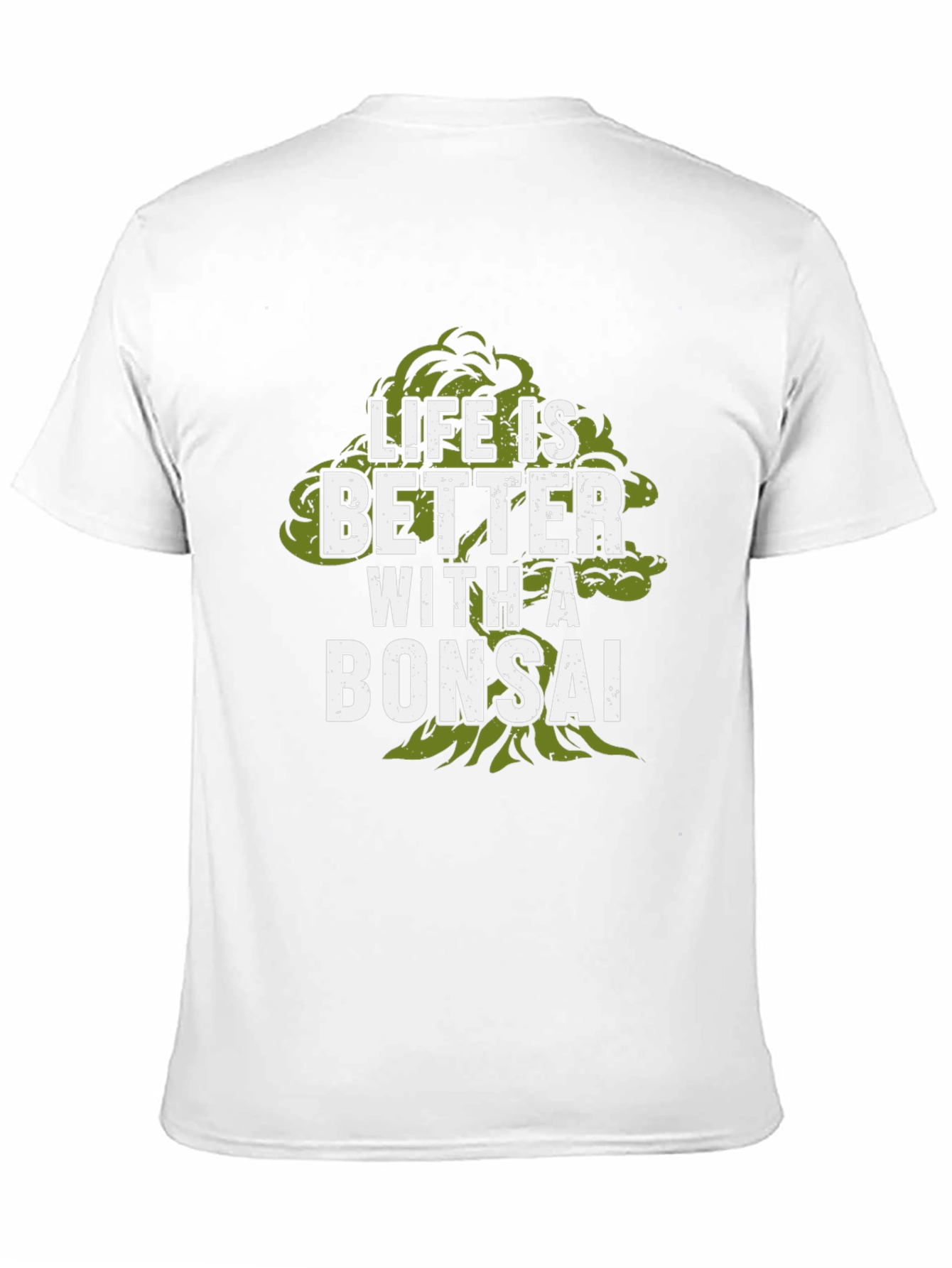 Camiseta Negra con Diseño de Bonsái