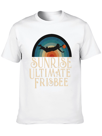 Camiseta Sunrise Ultimate Frisbee para Hombre - Estilo Retro