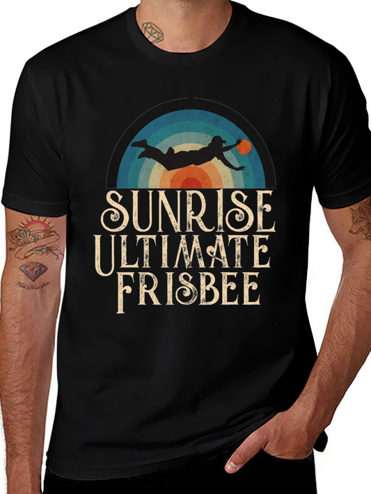 Camiseta Sunrise Ultimate Frisbee para Hombre - Estilo Retro