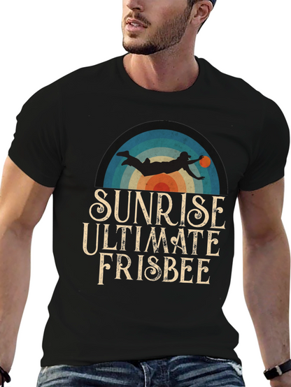 Camiseta Sunrise Ultimate Frisbee para Hombre - Estilo Retro