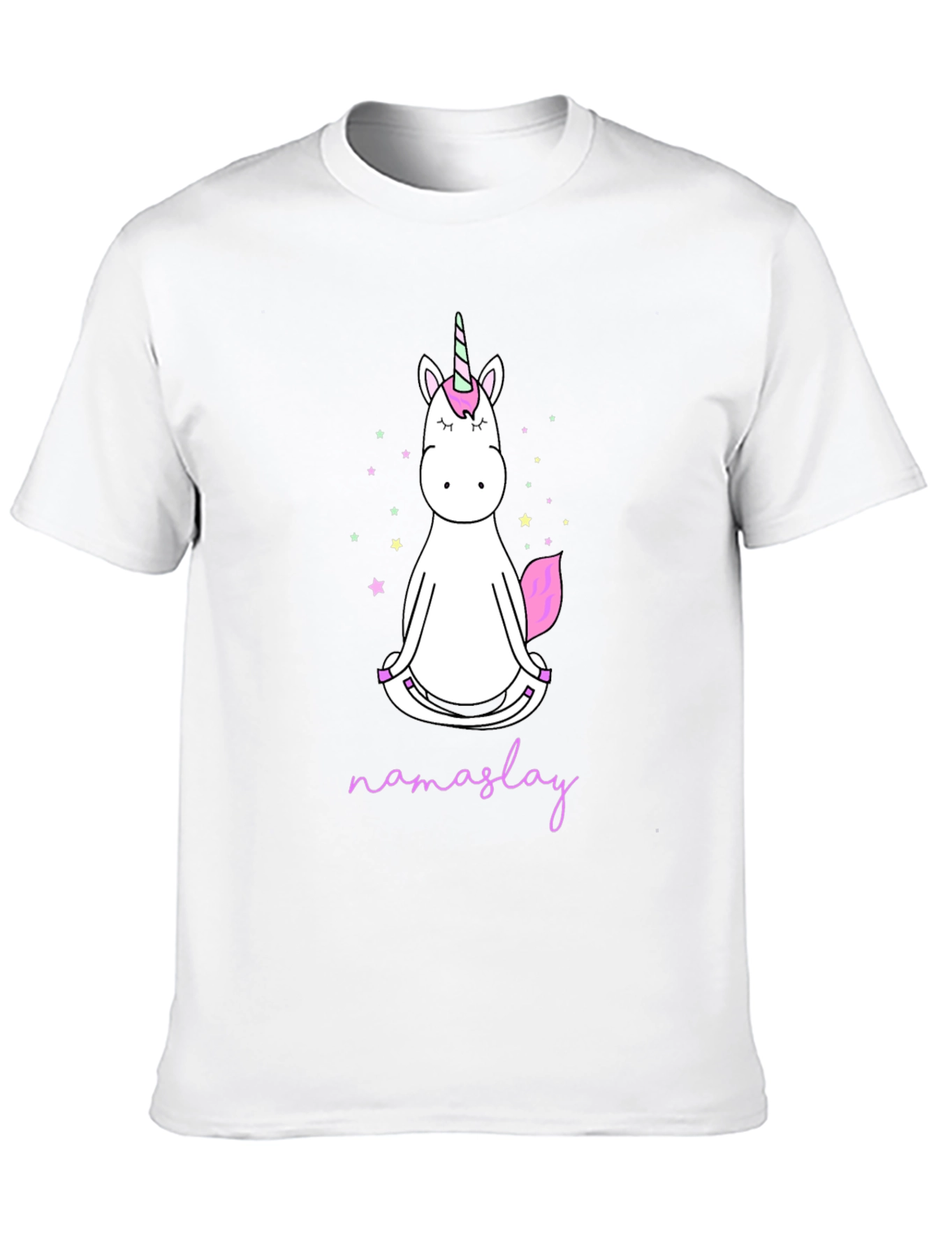 Camiseta Negra Unicornio Namaslay Yoga Hombre
