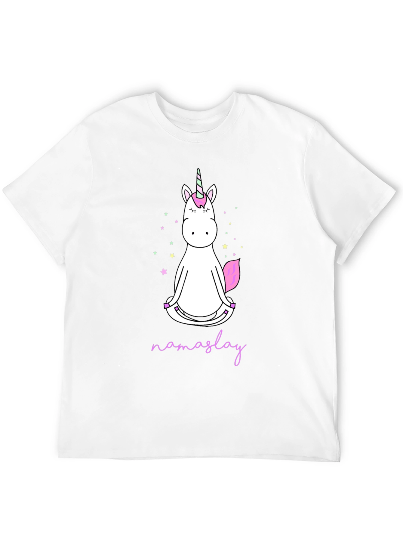 Camiseta Negra Unicornio Namaslay Yoga Hombre