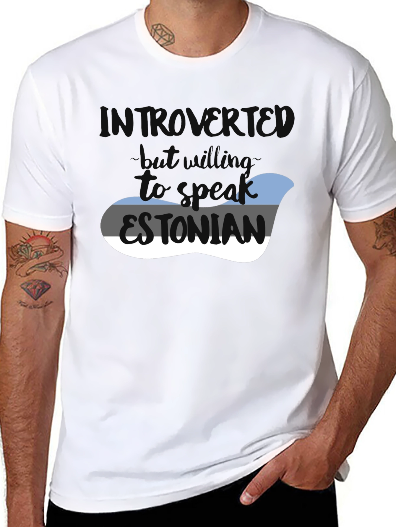 Camiseta Introvertido - Hablar Estonio